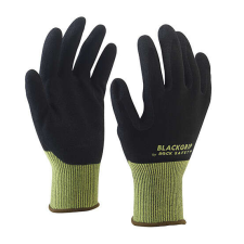  BLACKGRIP - Nylon/spandex szerelőkesztyű habnitril tenyérmártással - Méret: 08 - ROCK Safety védőkesztyű