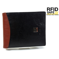 BLACKLINE RF védett, kombinált fekete-barna férfi pénztárca M8302-5B