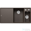 Blanco AXIA III 6 S silgránit mosogató medence, jobbos kivitel, fa vágódeszkával, munkalapszintű beépítés, kávé 523488