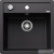 Blanco DALAGO 45-F silgranit mosogató medence (munkalapszintű beépítéssel) fekete 525870