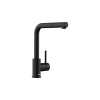 Blanco MILA-S csaptelep, matt fekete, magasnyomású, L alakú kifolyócső