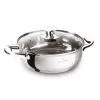  Blaumann Alacsony lábas üvegfedővel 22 cm 2,75 literes rozsdamentes Gourmet Line BL-3865