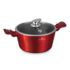 Blaumann BL-3986 Lábas Üveg fedővel Ø 24cm 4.1L - Piros (BL-3986) edény
