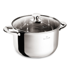 Blaumann Lábas üvegfedővel 24 cm 6 literes rozsdamentes Gourmet Line BL-3873 edény