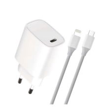 BLAUTEL 4-OK hálózati töltő USB-C aljzat (20W, PD gyorstöltő + lightning kábel) fehér (CVPD2I) (CVPD2I) mobiltelefon kellék
