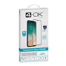 BLAUTEL 4-OK képernyővédő üveg (3D full glue, íves, teljes felületén tapad, tok barát, karcálló, 9H) FEKE... mobiltelefon kellék