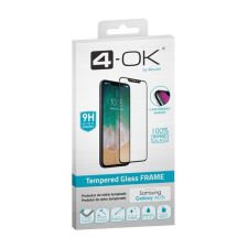 BLAUTEL 4-OK képernyővédő üveg (3D, íves, karcálló, tokbarát, ujjlenyomat olvasó, 9H) FEKETE [Samsung Galaxy A03s (SM-A037F)] mobiltelefon kellék