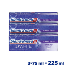 Blend-a-med 3D White Classic Fresh fogkrém 3x75 ml fogkrém