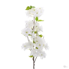 Bloomi Selyemvirág cseresznyevirág ág 100cm fehér dekorációs kellék