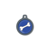 Blucky Bone Dark Blue Dog Tag large