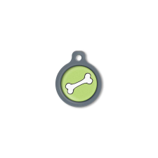 Blucky Bone Lime Green Dog Tag medium nyakörv, póráz, hám kutyáknak