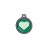 Blucky Heart Dark Green Dog Tag large