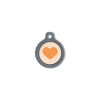 Blucky Heart Pastel Orange Dog Tag medium