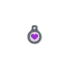 Blucky Heart Pastel Purple Dog Tag small