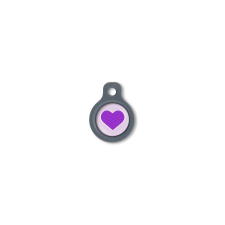 Blucky Heart Pastel Purple Dog Tag small nyakörv, póráz, hám kutyáknak