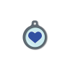 Blucky Heart Pastel Turquoise Dog Tag large
