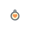 Blucky Heart Pastel Yellow Dog Tag medium