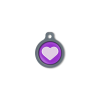 Blucky Heart Purple Dog Tag medium