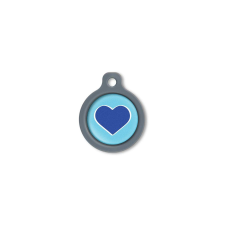 Blucky Heart Turquoise Blue Dog Tag medium nyakörv, póráz, hám kutyáknak