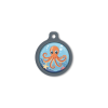 Blucky Octo Turquoise Blue Dog Tag large