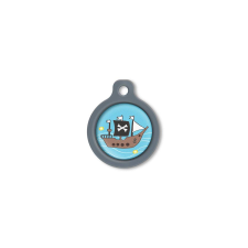 Blucky Pirate Turquoise Blue Dog Tag medium nyakörv, póráz, hám kutyáknak