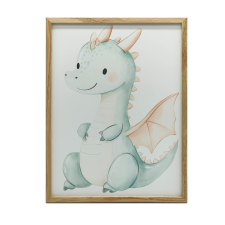 BLUE DRAGON FALI PLAKÁT FEKETE KERETBEN, NAGY 70x100 CM grafika, keretezett kép