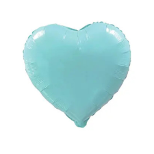  Blue Pastel Heart, Kék szív fólia lufi 46 cm party kellék