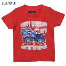 Blue Seven póló piros munkagép kollekciós 3-6 hó (62 cm) gyerek póló