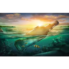 Blueback MAT Compozitie60 fotótapéta, Üveg, hal, óceán, 250 x 200 cm tapéta, díszléc és más dekoráció