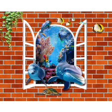  Blueback MAT tapéta, ablak az óceánra, 200 x 255 cm tapéta, díszléc és más dekoráció