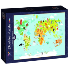 Bluebird Kids 204 db-os puzzle - World Map for kids (90070) puzzle, kirakós