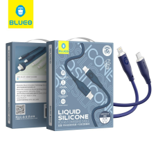 Blueo Liquid Silicone PD Lightning 20W 1.2M Adatkábel - Sötétkék mobiltelefon kellék