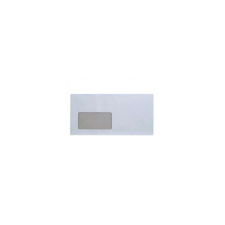 BLUERING Boríték LA4, szilikonos bélésnyomott bal ablakos 35x90mm, 110x220mm, B20A20 Bluering® fehér boríték