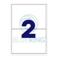 BLUERING Etikett címke, 210x148mm, 100 lap, 2 címke/lap (5999093848987) etikett