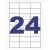 BLUERING Etikett címke, 64,3x34mm, 100 lap, 24 címke/lap Bluering®