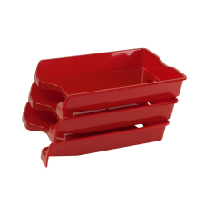 BLUERING Irattálca műanyag 355, 355x255x60mm, Bluering®, piros irattálca