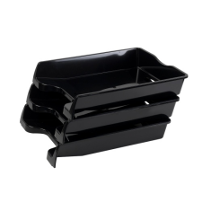 BLUERING Irattálca műanyag 355, 355x255x60mm, fekete irattálca