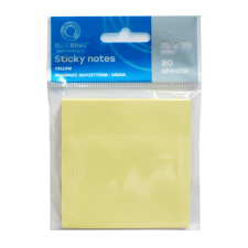 BLUERING Jegyzettömb öntapadó, 75x75mm, 80lap, Bluering® , sárga post-it