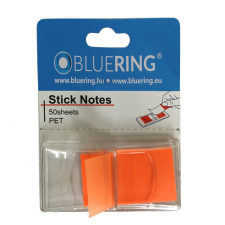 BLUERING Jelölőcímke 25x45mm, 50lap, műanyag Bluering® narancs információs címke