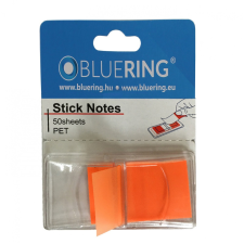 BLUERING Jelölőcímke 25x45mm, 50lap, műanyag Bluering® narancs post-it