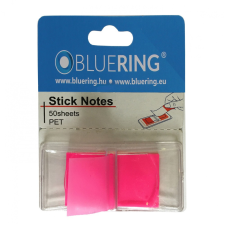 BLUERING Jelölőcímke 25x45mm, 50lap, műanyag Bluering® pink információs címke