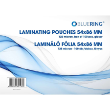 BLUERING Lamináló fólia 54x86mm, 125 micron 100 db/doboz, bluering® lamináló fólia