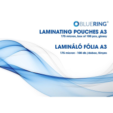 BLUERING lamináló fólia A3, 175 micron, 100db/doboz (LAMMA3175MIC) (LAMMA3175MIC) lamináló fólia