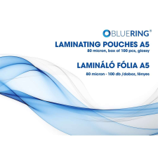 BLUERING Lamináló fólia a5, 154x216mm, 80 micron 100 db/doboz, bluering® lamináló fólia