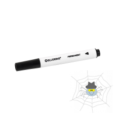 BLUERING Permanent marker 3mm kerek végű BLUERING fekete filctoll, marker