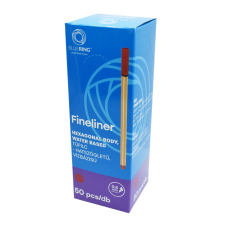 BLUERING Rostirón, tűfilc vízbázisú, 0,5mm, hatszögletű test, Bluering® piros filctoll, marker