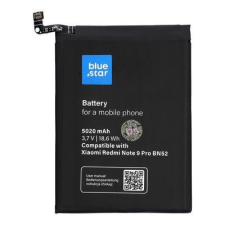 BlueStar XIAOMI Redmi Note 9 Pro (BN52) utángyártott akkumulátor 5020mAh mobiltelefon akkumulátor