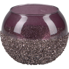  Blush Bordeaux mécsestartó üveg 7,5 cm x 9 cm átmérő lila gyertyatartó