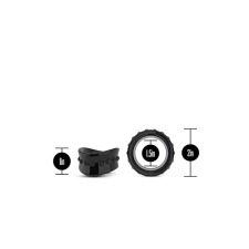 Blush STAY HARD BEEF BALL STRETCHER BLACK péniszgyűrű