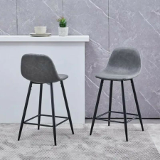 BLux Bárszékek Műbőr Kárpitozással - Szürke bútor